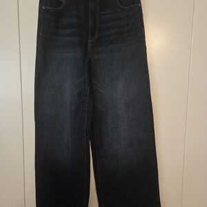 Well Worn Women's Deep Indigo Wide Leg High Waisted Jeans Size 10